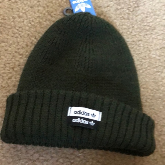 New Adidas Dark Green Beanie Hat Unisex 